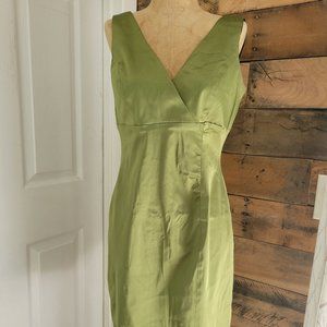 Donna Ricco Dress Satiny Green Stretchy 8P